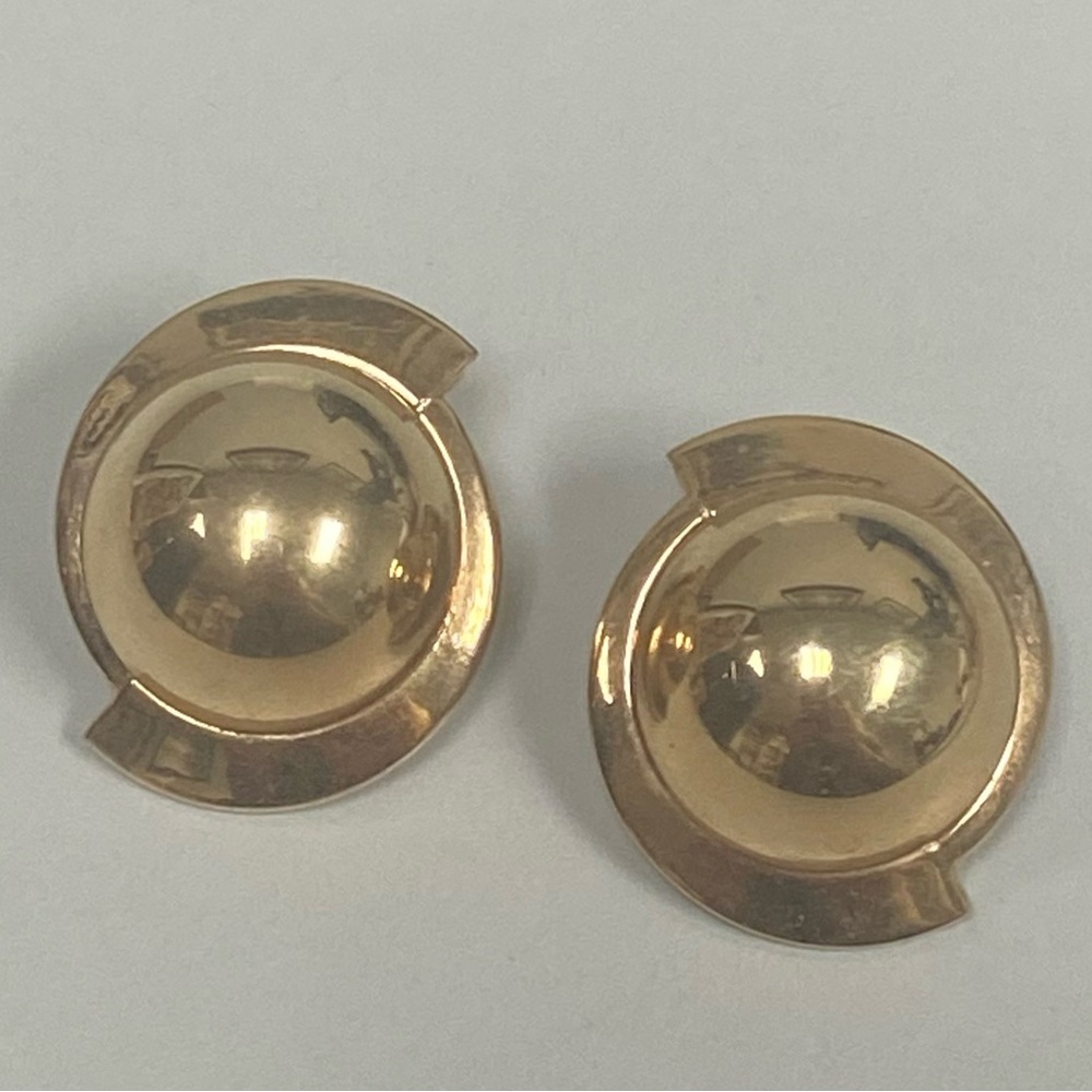 Elegant Vintage Marvella Gold Color Circular Earrings